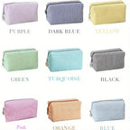 Personalized Striped Toiletry Bag - Custom Embroidered, Portable Polyester Cosmetic Storage, Ideal for Travel, School Dorm & Hom