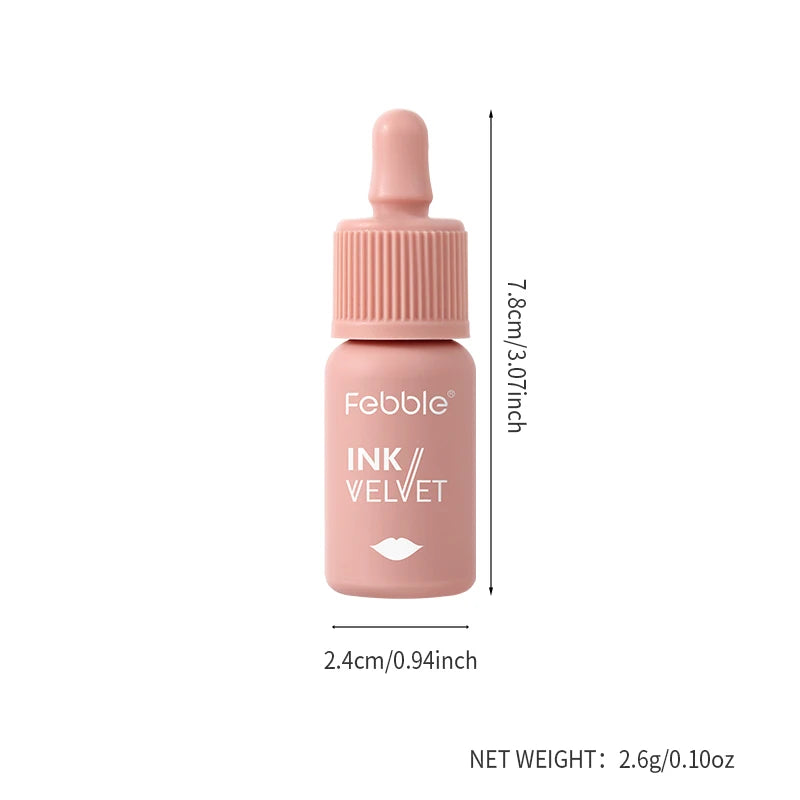 Febble 12 Color Ink Lip Gloss Matte Nude Velvet Liquid Lipstick Multifunctional Long-lasting Lip Cosmetics for Women & Girls