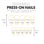 ARTAUG 24PCS Medium Stiletto Pink Press On Nails Full Cover Fake Nail Set Press On Nails Love Design handmade Press On Nails