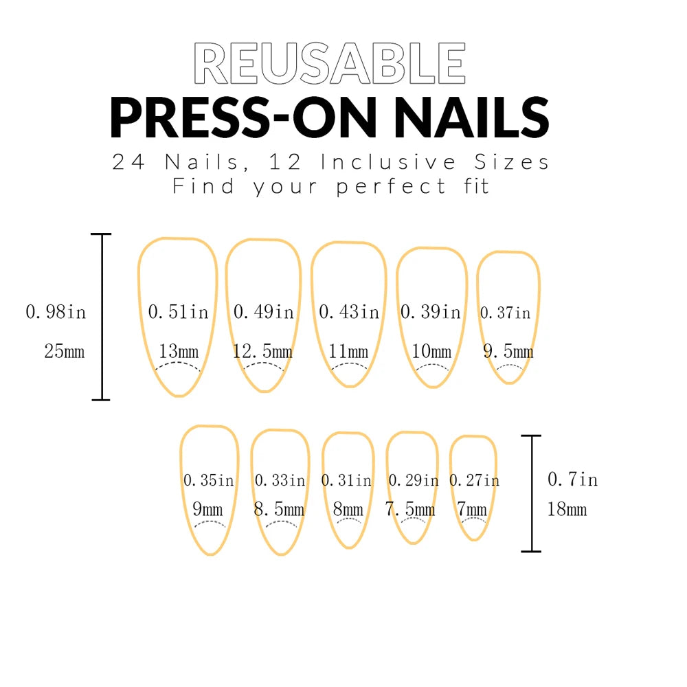 ARTAUG 24PCS Medium Stiletto Pink Press On Nails Full Cover Fake Nail Set Press On Nails Love Design handmade Press On Nails