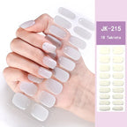 Leopard Semi-Cured Gel Nail Strips Simple Transparent Color Adhesive Long Lasting Gel Nail Stickers Harden In UV Lamp Need