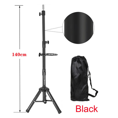 55Inch Mannequin Head Stand Adjustable Heavy Duty Wig Stand Tripod For Cosmetology Hairdressing Training Head Stand With Tray