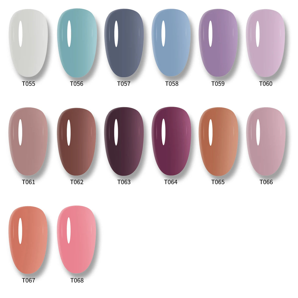 1pc 15ml Milky Jelly Nude Gel Nail Polish Transparent Colors Sheer White Pink Gel Nail Kit For Salon 68 Color