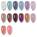 1pc 15ml Milky Jelly Nude Gel Nail Polish Transparent Colors Sheer White Pink Gel Nail Kit For Salon 68 Color