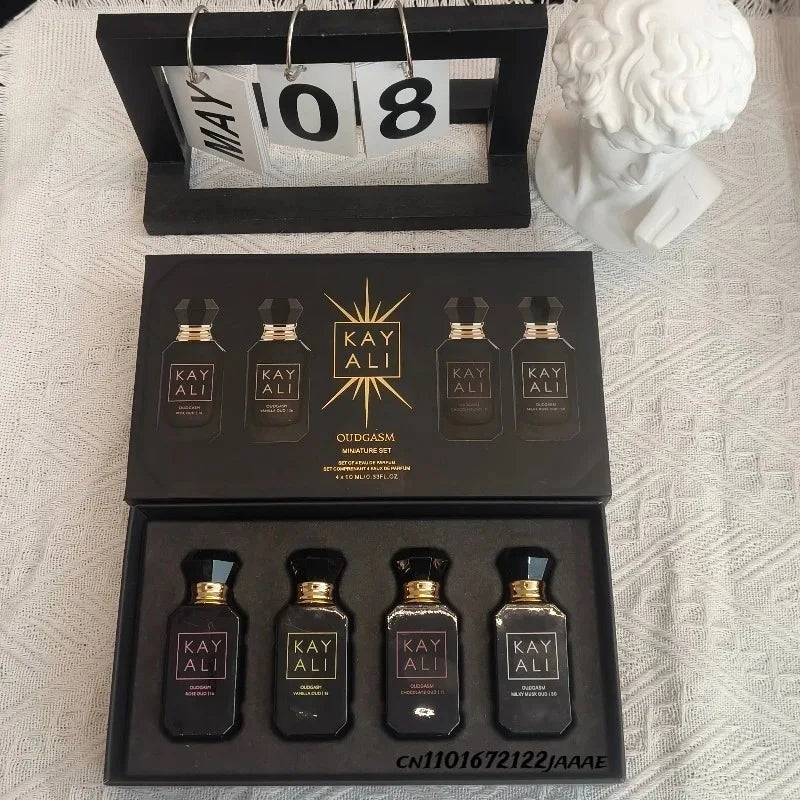 KAYALI 4x10ml Unisex Eau De Parfum Set Long Lasting Floral Fruity Musk Vanilla Royale Mini Travel Perfume Collection