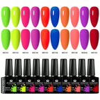 10pc Nail Gel Polish Set HEMA FREE All-Season Nails DIY Nail Art UV/LED Painting Vernis Manicure Kit Long Lasting Hybrid Gel