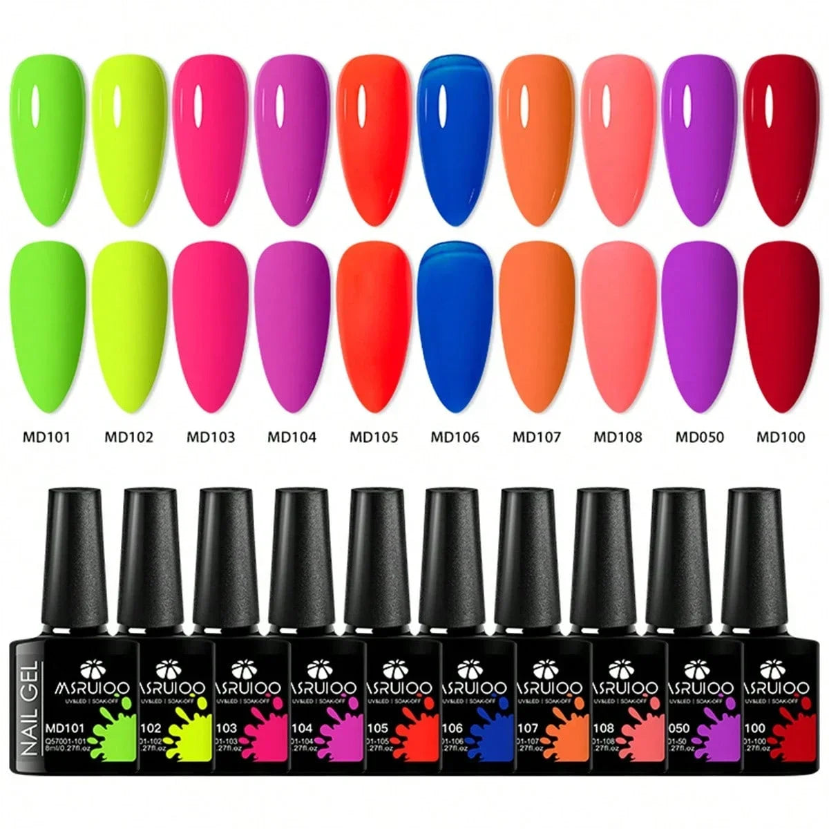 10pc Nail Gel Polish Set HEMA FREE All-Season Nails DIY Nail Art UV/LED Painting Vernis Manicure Kit Long Lasting Hybrid Gel