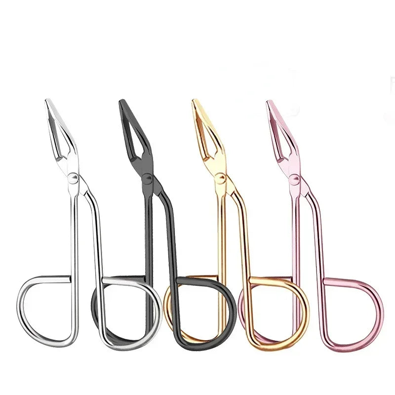 New Elbow Eyebrow Pliers Clip Scissors Tweezers Straight Pointed Stainless Steel Eyebrow Plucking Makeup Beauty Tools