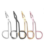New Elbow Eyebrow Pliers Clip Scissors Tweezers Straight Pointed Stainless Steel Eyebrow Plucking Makeup Beauty Tools