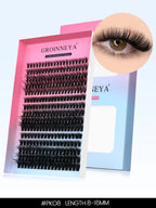 GROINNEYA DIY Eyelashes Cluster Lashes Lash Extension Natural Soft 100% Handmade Mink Lashes Reusable Makeup