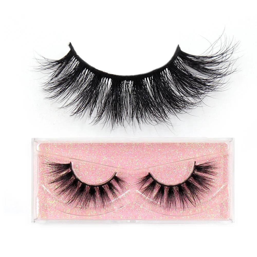 False Eyelashes 3D Mink Lashes Soft Fluffy Natural Long Fake Lashes Full Stripe False Eyelash Volume Eye Lashes for Makeup D101
