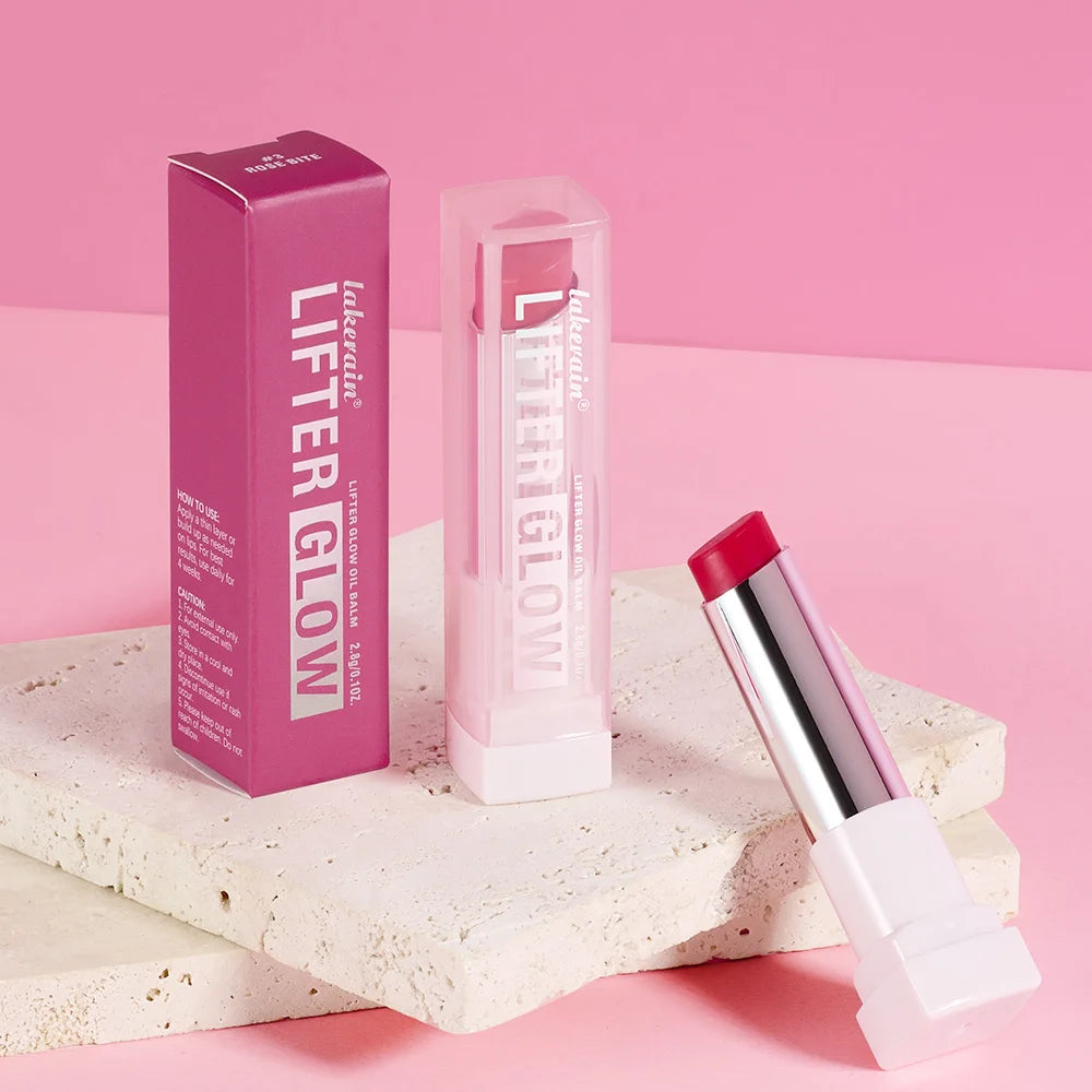 Lip Balm Lifter Glaze Oil Balm with Hyaluronic Acid and Hydrating Oil Blend with 24HRs of Smooth Moisturizing Shine Pink Makeup