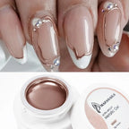 Gold Metallic Painting Nail Gel Liner Polish,3D Metal Mirror Effect Paint Drawing Nail Gel Build-in Brush Soak Off UV Chrome Gel