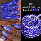 LILYCUTE 5ml Super Bright Silver Metallic Painting Liner Gel Nail Polish Drawing Stripe Graffiti Mirror Pull Line UV Gel Varnish