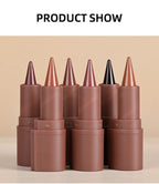 Matte Lip Makeup Kit 2pcs Waterproof Long Lasting Lip Liner and Lip Oil Combo Red Brown Pink Nude Tones Lipstick Set