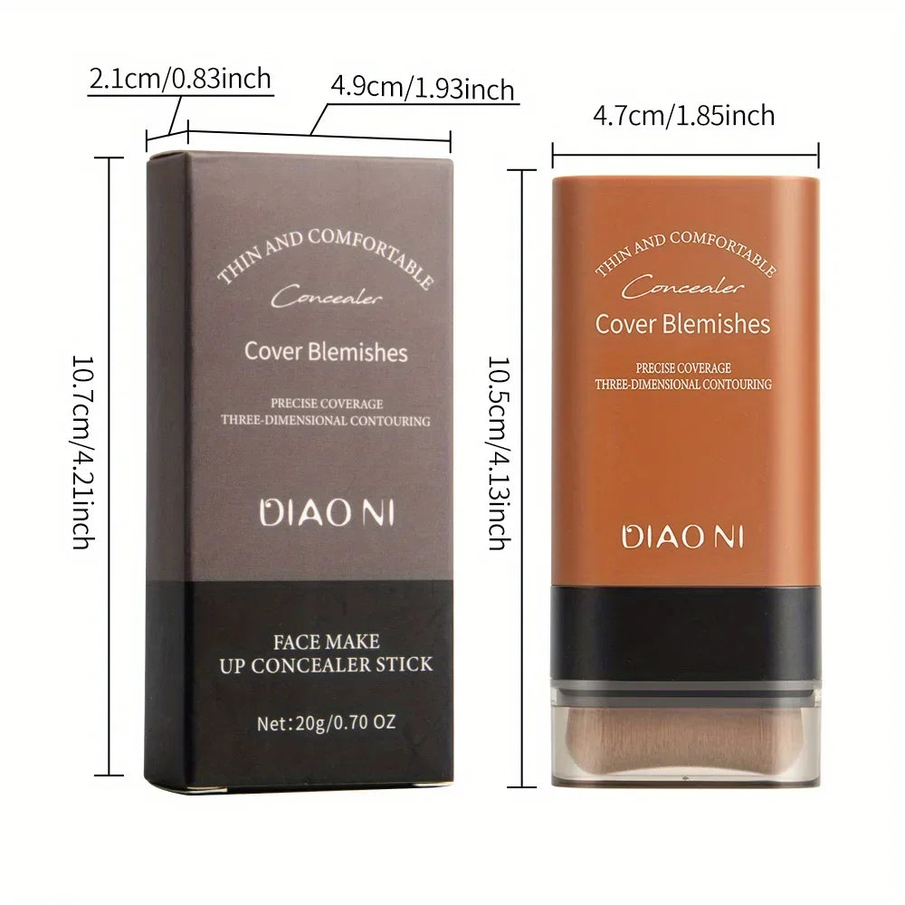 Foundation stick with brush concealer to brighten skin tone and last for a long time without makeup foundation