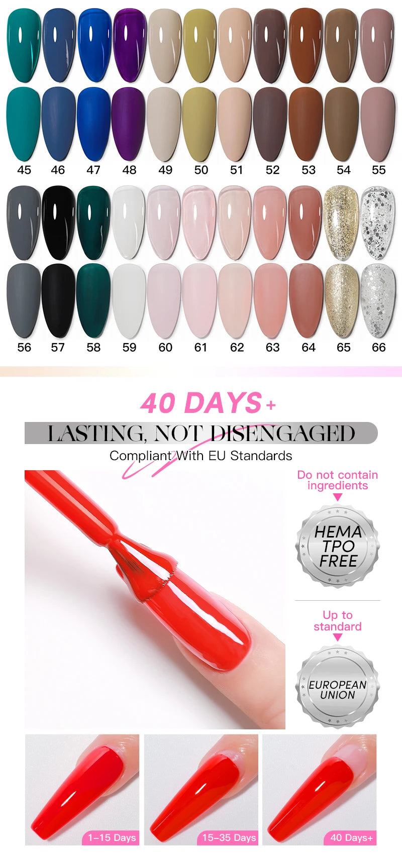 AS 6pcs Color Nail Gel Polish Kit Jelly Pink TPO FREE HEMA FREE Self Leveling Nude Natural Pink Nail Varnish Manicure Set