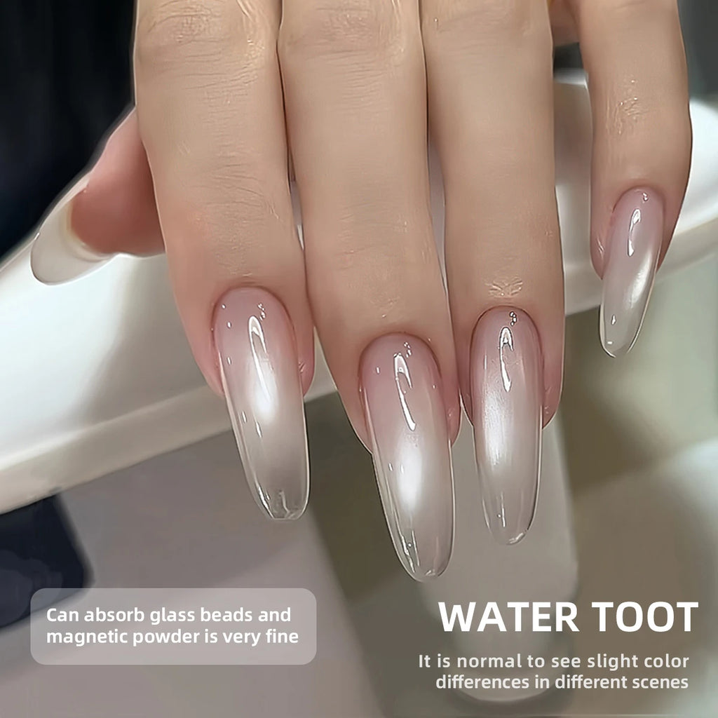 XEIJAYI 3pcs 15ml White Plain water cat's eye Magnetic Gel Nail Polish - Ultra Shine, Quick-Dry, Soak-Off UV/LED Varnish for Stu
