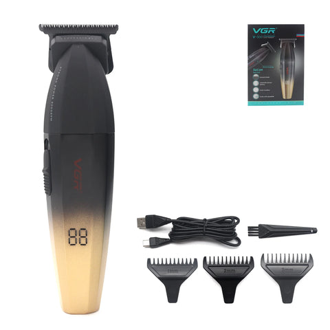 VGR 003 906 308 Professional Hair Cutting Kit  Hair Clipper Cordless Clippers Trimmers for Men Set USB Charge Men's LED Display
