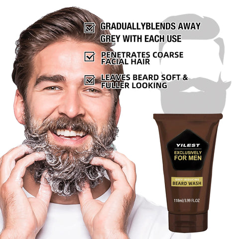 Men's Beard Cleaning Liquid, Specially for Men, Makes Beard Thick and Strong, Removes Gray, Men's Beard Dye