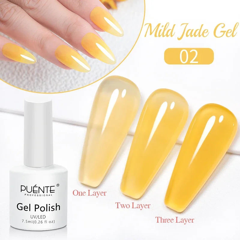 PUENTE 5ml Metallic Painting Liner Gel Polish Bright Mirror Effect Semi-Permanent UV Nail Varnish For Stunning French Nail Art