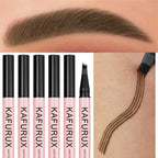 6 Colors 1PC Brown Eyebrow Pen Waterproof 4 Split Tip Black Eyebrows Pencil Liquid Eye Brow Makeup Lasting Cosmetic for Gifts
