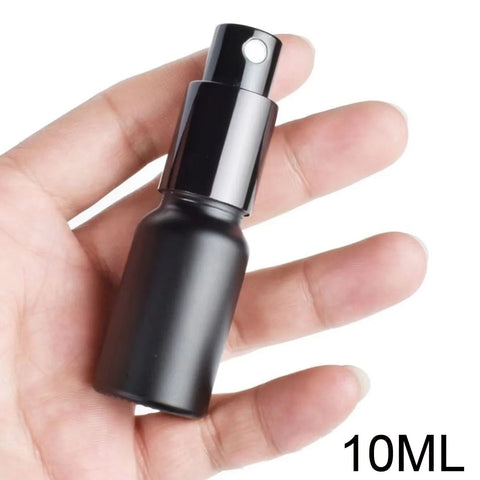1x 5x 15ml 30ml 100ml Essential Oil Spray Bottle Black Fine Mist Perfume Atomizer Refillable Glass Bottles Empty bottle shampoo