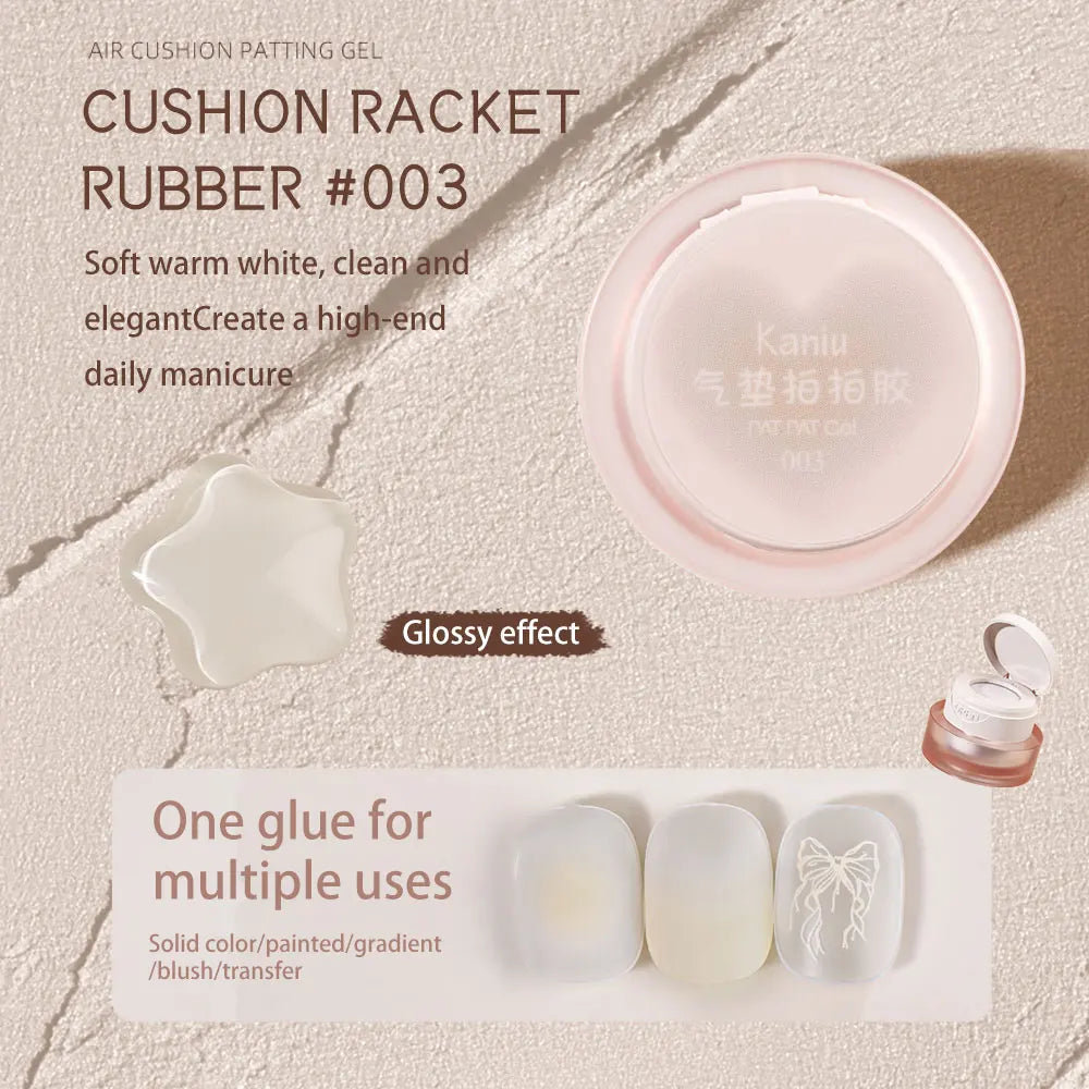 Kaniu 1pc Nail Polish Glue Pink Color Nail Art Air Cushion Patting Glue High Saturation Gypsum Painting Glue For DIY Home Salon