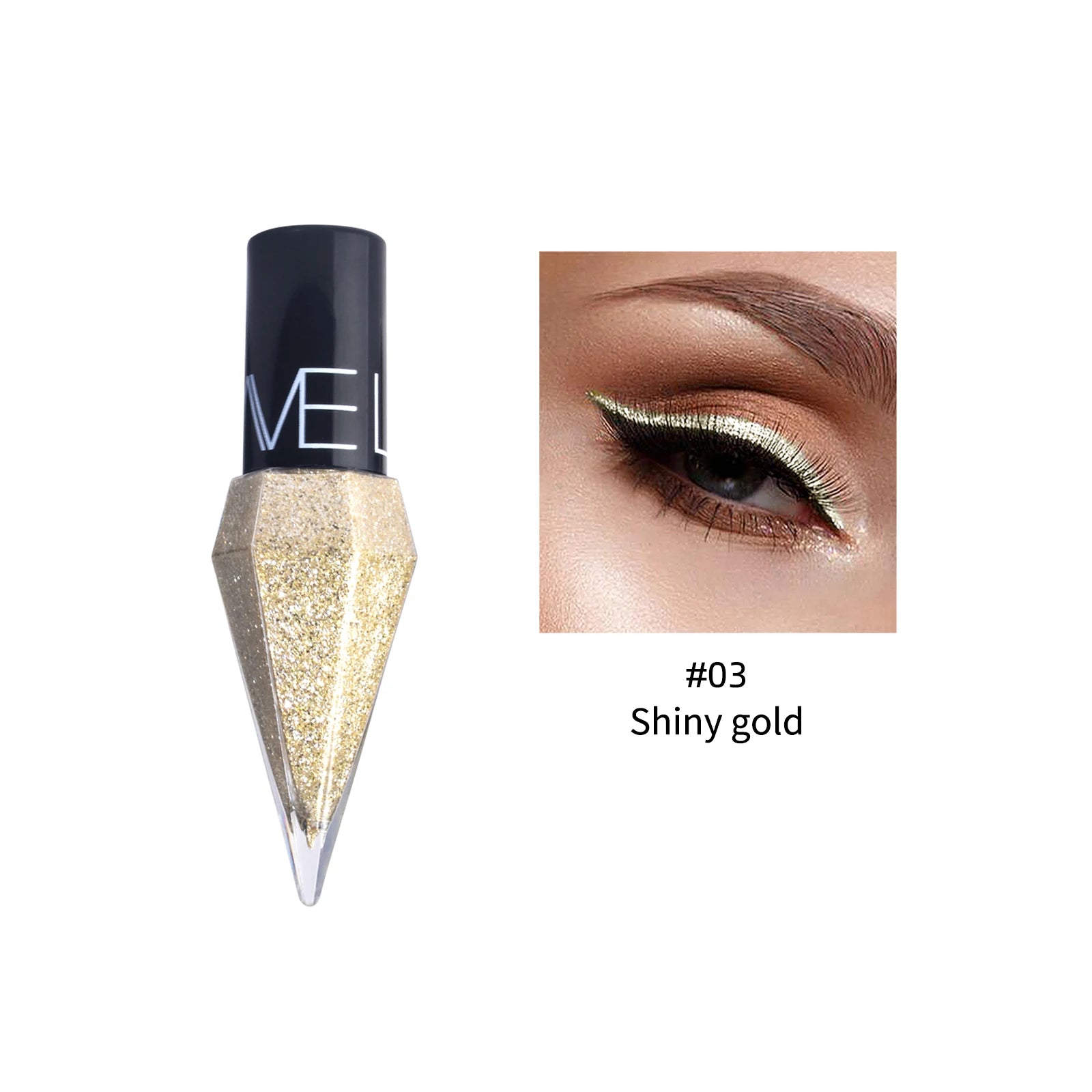 9-Color Diamond Shiny Eye Shadow Eyeliner Pen Pearl Light Color Fast Drying Waterproof Eyeliner Liquid