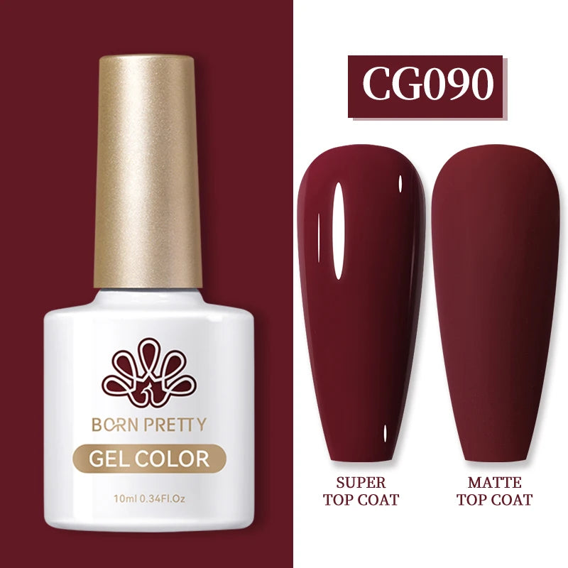 BORN PRETTY 10ml Gel Nail Polish Gel 130 Colors Semi Permanent Solid Nail Gel Varnish Soak Off UV Gel for Base Top Coat