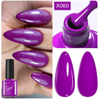 LILYCUTE Nude Crystal Rubber Base Gel Nail Polish Natural Color Semi Permanent UV Gel Soak Off Self Leveling Nail Gel Varnishes