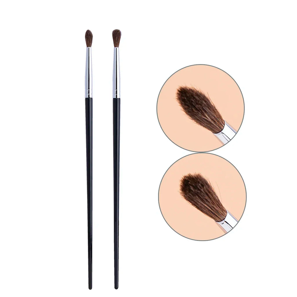 Small Crease Brush Mini Pointed Eyeshadow Blending Makeup Brush Fluffy Goat Hair / Horse Hair Precise Tapered Crease Makeup Tool