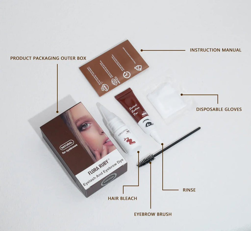 Eyelash Eyebrow Tint Kit Professional Eye Lash Brow Dye Waterproof Long Lasting Eyes Makeup Tools Black Brown Dye Eyebrow Gel