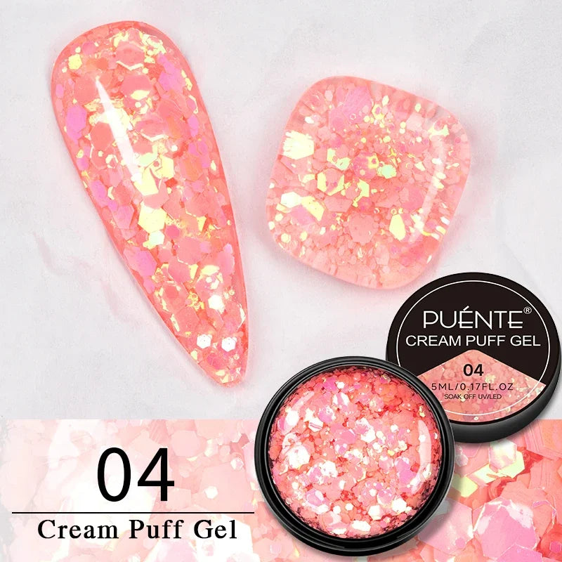 PUENTE 5ml Metallic Painting Liner Gel Polish Bright Mirror Effect Semi-Permanent UV Nail Varnish For Stunning French Nail Art