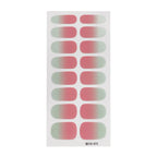 1 Sheet Semi Cured Wrap Gradient Nail Sticker Multi Color Solid Gel Full Cover Slider No Need UV Lamp Cured Fast Gel Nail Decal