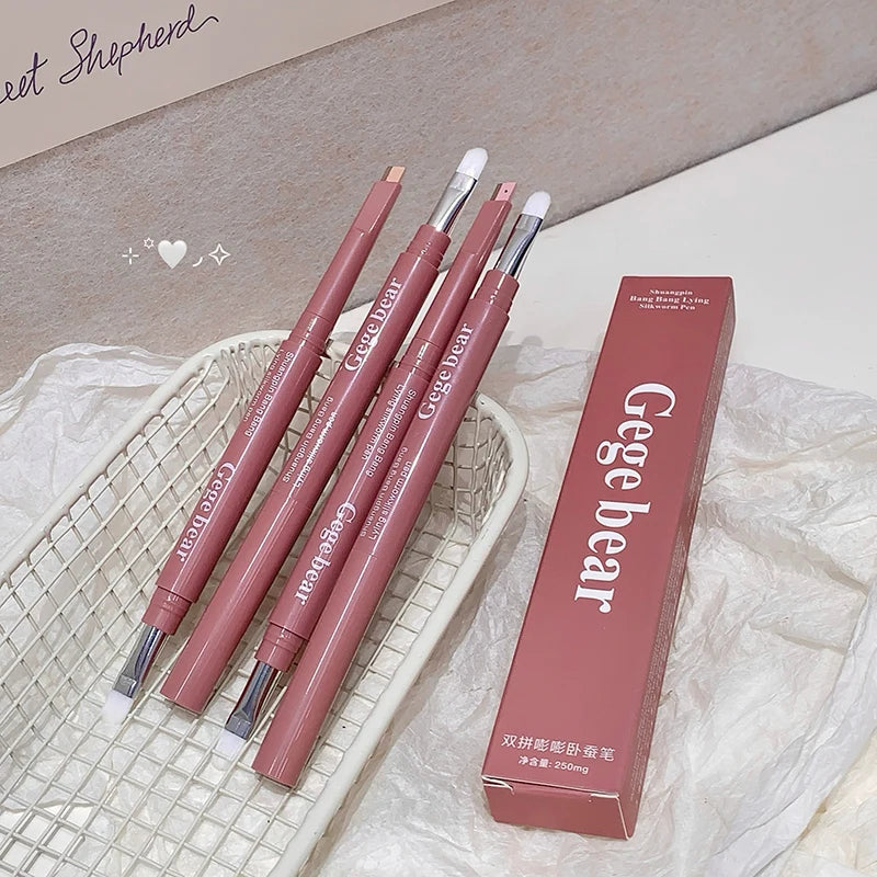 Bicolor Under Eye Pencil 2 In 1 Brightening Highlighter Nude Pink Shadow Stick Aegyo Sal Lying Silkworm Eeyshadow Lash Makeup