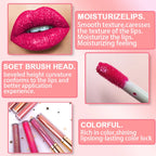 10 Color Glitter Liquid Lipsticks Shimmer Shiny Lipgloss Pearlescent Lip Tint Waterproof Long Lasting Matte Diamond Lips Glaze