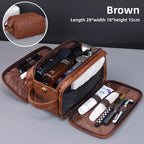 Multi Pockets PU Toiletry Bag For Women Men Travel Essentials Makeup Bags Waterproof Hanging Bag Cosmetic Washing Organizer Bag