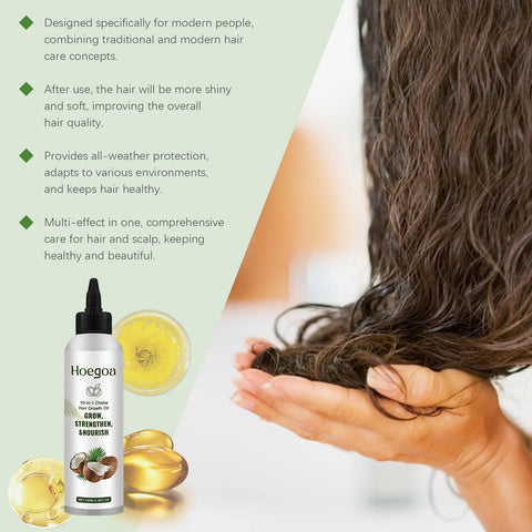 Coconut Hair Care Oil Natural Plant Essence Deeply Nourishe Hair Scalp Reduce Hair Breakage Improve Dryness Moisturize Hair Oil