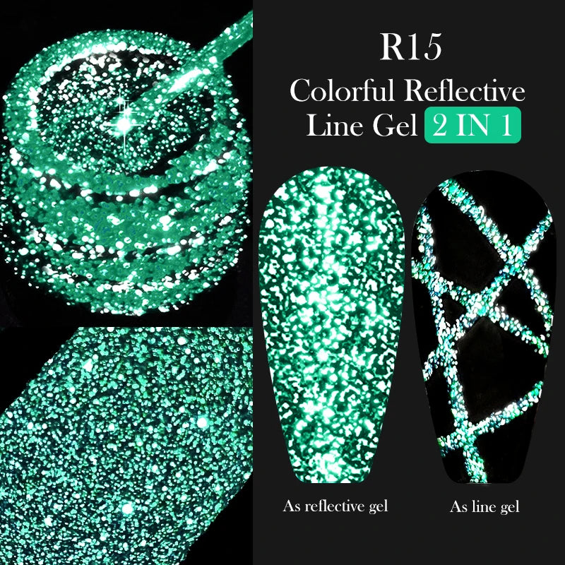 LILYCUTE 5ML Metallic Painting Liner Gel Nail Polish Super Bright Gold Silver Mirror Drawing Gel Semi Permanent Line French Nail