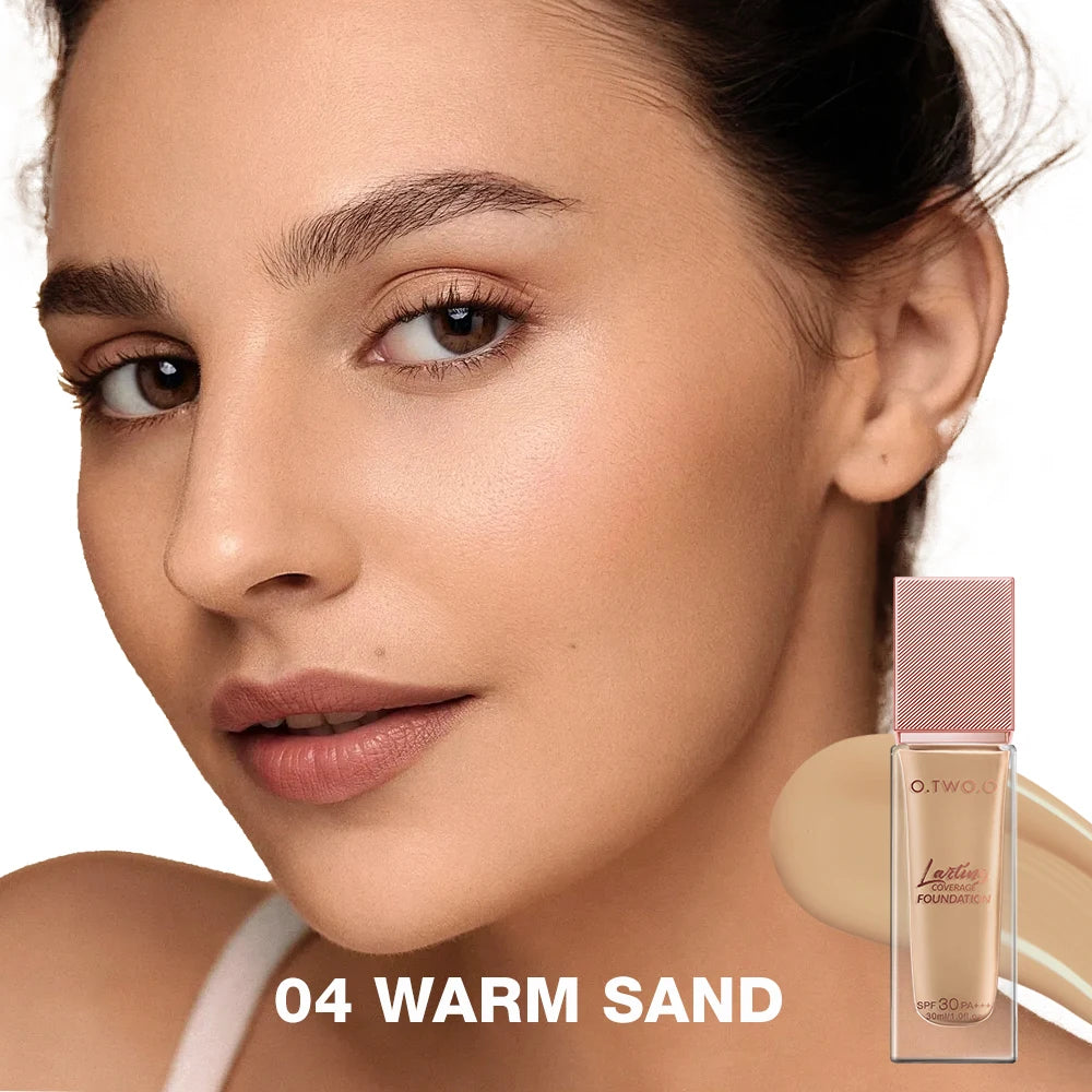 O.TWO.O Liquid Coverage Foundation Cream Matte Moisturizing Oil-control Long-Lasting Waterproof Concealer Foundation Makeup