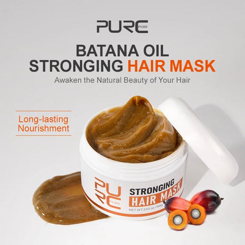 PURC Batana Oil Hair Mask Repairs Damaged Strengthening Hair Roots Smoothing Nourishing Hair Treatment Masks Hair Care Products