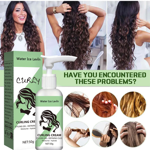 Curling Cream Moisturizing Curly Hair Elastic Styling Curly Hair Elastic Curly Hair Conditioner Neutral Suitable for All Hair Types