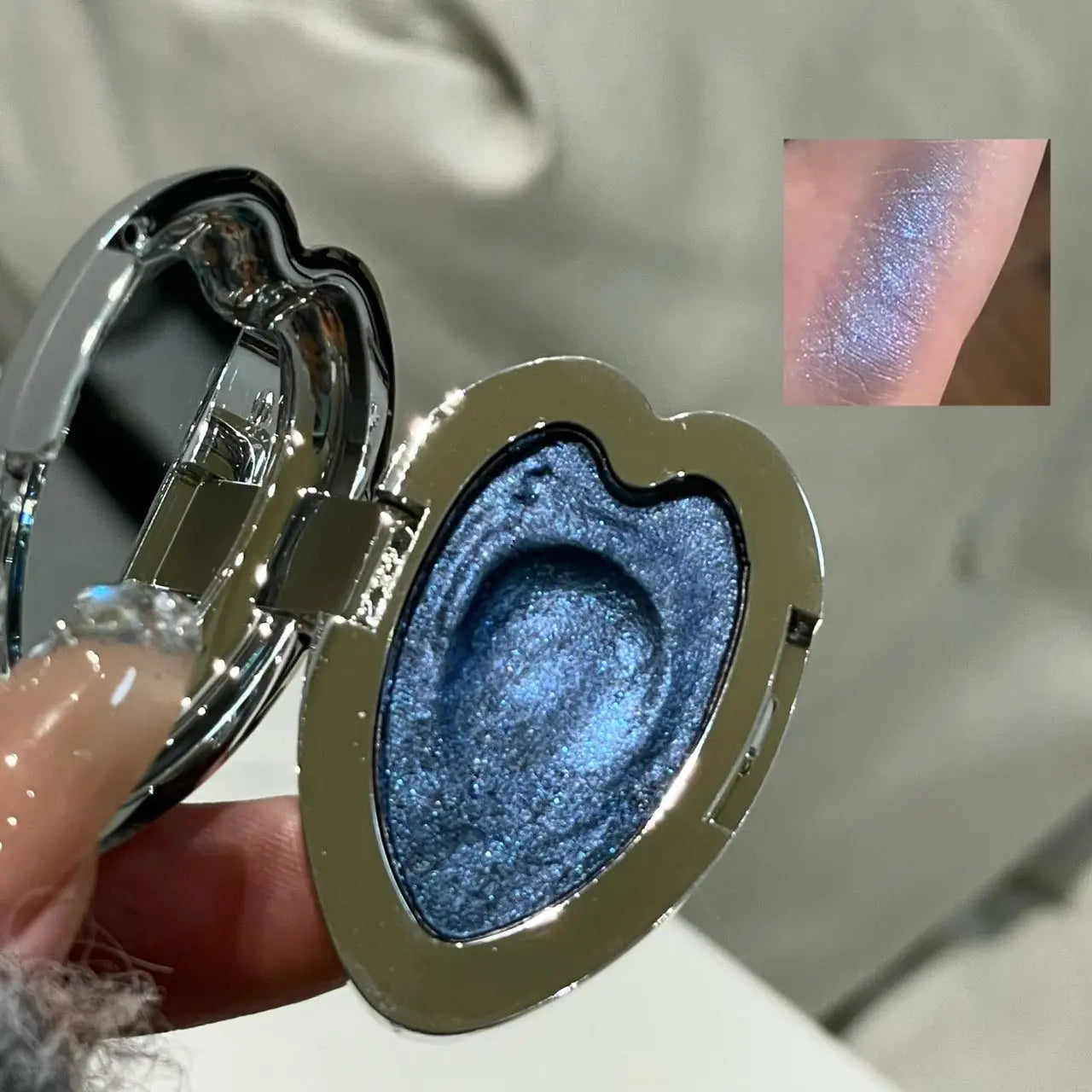 Monochrome Gloss Metallic Eyeshadow Palette Punk Smoky Green Blue Eyeshadow Mashed Potato Waterproof Shimmer Lying Silkworm