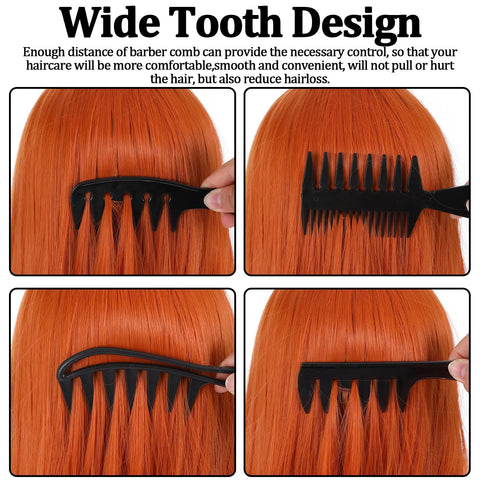 4Pcs Styling Comb Set for Men Hair Styling - Wide Tooth Comb  Hair Pick Texture Comb Slicked-back Undercut  Anti Static Comb