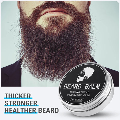 Man Natural Beard Balm Wax Reduce Frizz And Split Ends Moisturize Smooth Soften Beard Oil Cream Mustache Styling Accessories