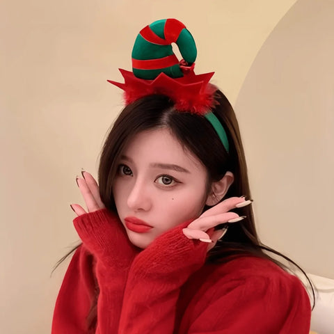 New Christmas Headwear Funny Deer Antlers Headpiece Santa Claus Hair Headband Happy New Year Merry Christmas Hair Accessories