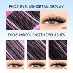 GROINNEYA DIY Lash Extension Kit Individual Lashes Cluster Mix Eyelashes Full Set Lashes Kit with Lash Bond and Seal At Home