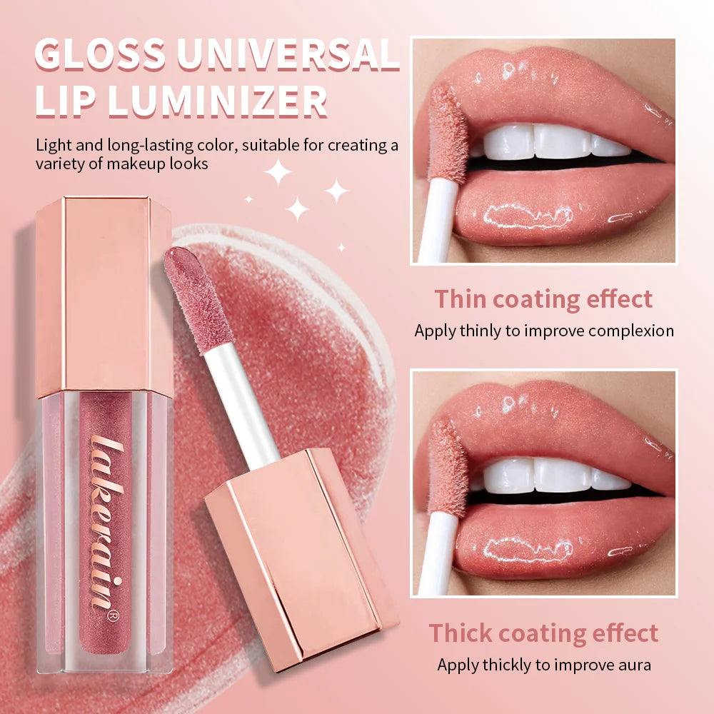 NEW Glitter Gloss Universal Lip Luminizer 8 Colors Makeup Lip Gloss Non-sticky Moisturizing Plumper Long Lasting Glitter Liquid
