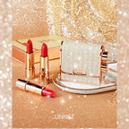 Matte Lipstick Set 3 Colours with Silver Chain Bag Waterproof Non-Stick Long Lasting Red 3.5gx3pcs